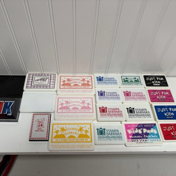 Vintage Lot Of 20 Ink Pads Stampin' Up Stampa Barbara Just For Kids Pink Blue - Picture 1 of 5
